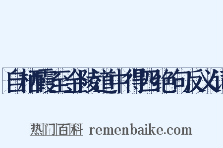自栖霞至金陵道中得四绝句反义词是什么意思的图片